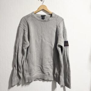 Vintage Y2K 2000s MARITHE FRANCOIS GIRBAUD XL Knitted Sweater Gray 90s Crewneck